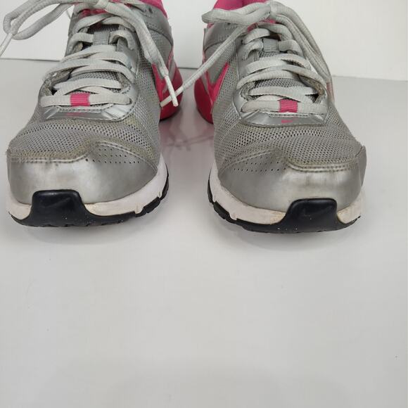NIKE‎ Girls Gray Pink Dual Fusion Athletic Sneakers Size 4Y Lace-up Tennis Shoes - Picture 4 of 10